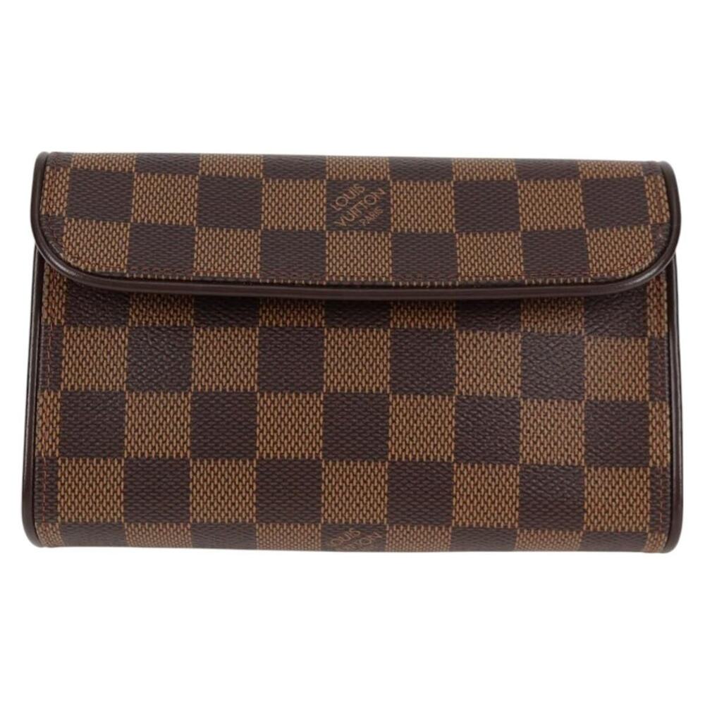 Louis Vuitton Damier Ebene Pochette Florentine Waist Bag Brown